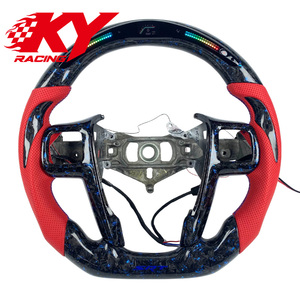 Volant personnalisé en fibre de carbone forgée bleue avec écran LED pour Dodge Chrysler 200 300 SRT 300C 2011-2014 - Product Image 1