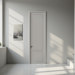 Porte d'entrée en bois massif de conception moderne sur mesure, porte intérieure en placage, porte de sécurité imperméable pour appartements - Product Image 5