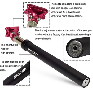 ZOOM vélo <span class=keywords><strong>tige</strong></span> <span class=keywords><strong>de</strong></span> <span class=keywords><strong>selle</strong></span> 27.2 /28.6 /30.9/31.6mm vtt Suspension poste amortisseur amortissement aluminium VTT vélo - Product Image 2