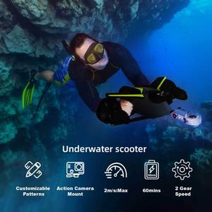 Potente Scooter Subacqueo Elettrico da 1000W, Profondità 30m/100ft, Alta Velocità 2m/s, Doppio Motore, per Snorkeling e Immersioni - Product Image 3