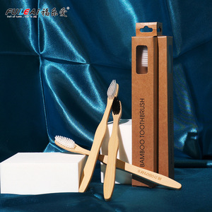 Fuleai Bamboo <b>Toothbrush</b> Adult Soft Bristle Biodegradable <b>With</b> Kraft Paper <b>Case</b> - Product Image 1