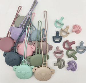 Mignon Koala Silicone Porte-Sucette Cas Conteneur Pour <span class=keywords><strong>Sac</strong></span> À <span class=keywords><strong>Langer</strong></span> Portable Silicone Mamelon Sucette Cas et Sucettes Ensemble - Product Image 6