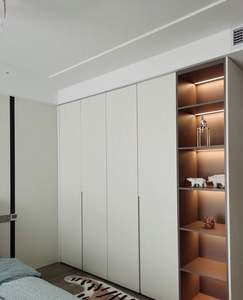 Fabricant de meubles sur mesure Meubles de chambre à coucher Armoire moderne modulaire en bois Design Garde-robe de chambre Style minimaliste - Product Image 1