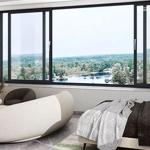 2025 ventana corredera moderna de vidrio templado de doble capa a prueba de viento aleación de aluminio a prueba de mosquitos Horizontal para sala de estar - Product Image 5
