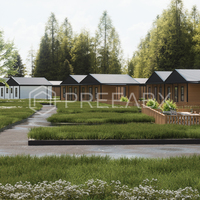 PrefabX Classic-B Casa Prefabricada Completamente Configurada, Villa Ecológica Modular, Estándar CE/AU/EU/US para Proyectos de Apartamentos