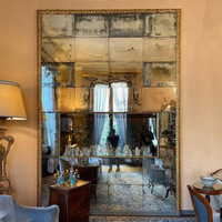 Plaques de miroir antique de l'usine de Foshan, dalles de miroir vieilli vintage pour la décoration de hall de magasin de verre et l'ornement de meubles anciens