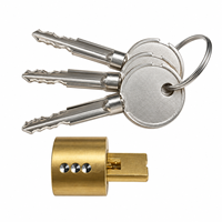 Cylindre de serrure en laiton de précision avec 3 clés, clé cruciforme, taille personnalisée disponible pour les distributeurs automatiques
