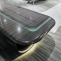 Bureau de direction moderne de luxe en forme de L, table de direction en bois massif de qualité E0 avec prise intelligente et grand espace de rangement