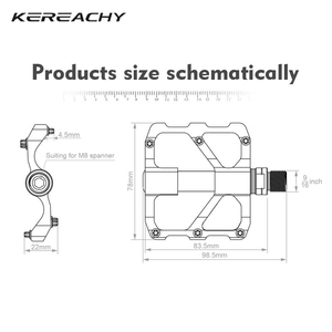 KEREACHY personalizado 3 rodamiento <span class=keywords><strong>de</strong></span> aleación <span class=keywords><strong>de</strong></span> aluminio pedal <span class=keywords><strong>de</strong></span> <span class=keywords><strong>bicicleta</strong></span> antideslizante <span class=keywords><strong>eje</strong></span> <span class=keywords><strong>de</strong></span> núcleo pedal <span class=keywords><strong>de</strong></span> <span class=keywords><strong>bicicleta</strong></span> ligero - Product Image 3