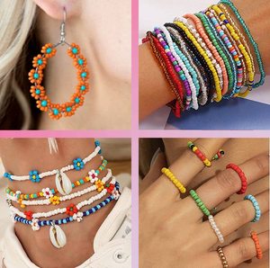 5 hộp đồ trang sức hạt thủy tinh làm Kit với 120 màu sắc của 54000pcs <span class=keywords><strong>Tiny</strong></span> Hạt giống Hạt cho Diy Vòng đeo tay làm - Product Image 4