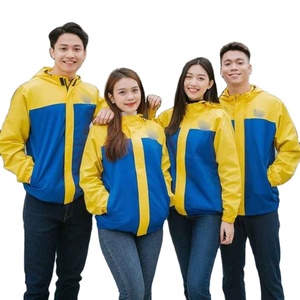 Nuevo diseño 2025, elegantes chaquetas de uniforme cortavientos de secado rápido a prueba de viento con cuello alto y bolsillos con cremallera para empleados - Product Image 1