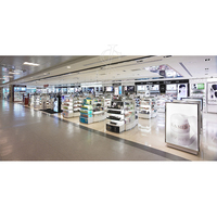 Kiosque de beauté intérieur avec LED Eco-Friendly Skin Care 3d Design Display Counter Table Cosmetics Mall Sourcils Booth Retail Perfume
