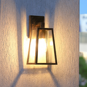 Outdoor Wall <b>Lamp</b> LED Aluminum Alloy Waterproof 3500K Warm White <b>Square</b> Glass <b>Shade</b> Wall Mount Garden Light 10-Year Warranty - Product Image 6