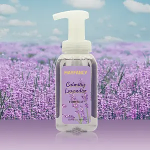 Lavanda calmante personalizado su logotipo marcas ingredientes orgánicos jabón líquido espumoso para manos