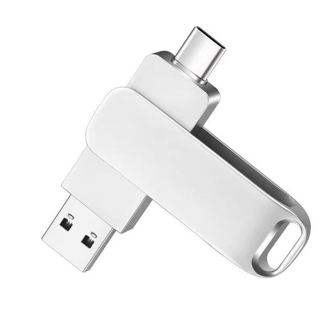 Metal USB Flash Drive  16gb/32gb  Rotating 2.0 High-Speed for Smartphones & Computers Custom Logo/Color Business Gift Pendrive