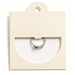 Jewelry Boxes With Necklace Ring Display Cards Wholesale Light Blue Custom Logo For Jewelry Packaging - Product Image 2