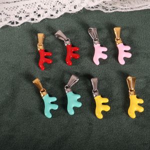 Colgante de Acero Inoxidable Chapado en Oro de 18k, Resistente al Deslustre, con Diseño de Maleta de Viaje, Avión, Rosa, Música, Coral y Jirafa, para Joyería DIY, Venta al por Mayor - Product Image 6