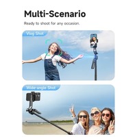Trépied perche à selfie gimbal pour téléphone 360° °   Stabilisateur Quadripode Anti-tremblement à Suivi Facial IA à Rotation Automatique avec Télécommande