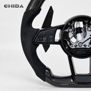 Volant en cuir et fibre de carbone personnalisé populaire, adapté aux modèles <span class=keywords><strong>Audi</strong></span> A1, A3, A4, A5, A6, A7, Q3, Q4, Q5, Q6, Q7, etc. - Product Image 2