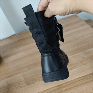 TSB0704 Definite Asiaon Customized Black Leather Cow Leather New Design Black Ankle <b>Boots</b> Forest <b>Hiking</b> <b>Boots</b> - Product Image 4