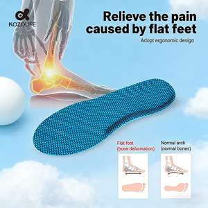 Customizable Buyun PU Sports Insoles 40+ Years Factory Orthotic Arch <strong>Support</strong> 3D <strong>Heel</strong> Stabilizing Shock Absorption Running - Product Image 1