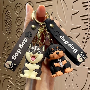 Porte-clés Doberman Pinscher en forme de chiot de dessin animé, figurine mignonne, breloque, prix de machine à griffes, cadeau d'anniversaire, vente en gros - Product Image 3