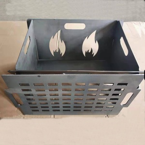 Tavolo Braciere Pieghevole con Ciotola Rimovibile in Acciaio Corten, Ecologico, Portatile, per Esterni, <span class=keywords><strong>Giardino</strong></span>, Campeggio, Falò, OEM - Product Image 5