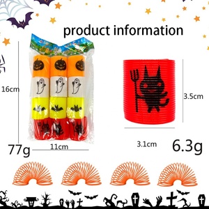 Jouet anti-stress pour fête 2023, jouet pour enfants, ressorts en spirale en plastique de 3,5 cm, arc-en-ciel d'Halloween pour filles et garçons - Product Image 6