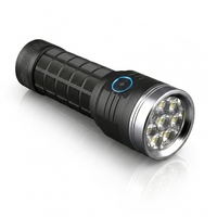 Lampe torche LED tactique en alliage d'aluminium W5185, étanche, rechargeable par USB Type-C, 1600 lumens, modes SOS/clignotant pour
