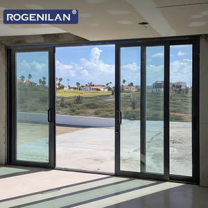 ROGENILAN Puerta Corredera de Aluminio con Doble Acristalamiento Low-E Resistente al Viento para Patio, Puertas Correderas de Vidrio para Exteriores para Casas - Product Image 2
