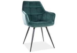 Cómoda Silla de comedor con respaldo de sustancia acolchada y tapicería <span class=keywords><strong>turquesa</strong></span> con patas de metal - Product Image 4