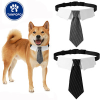 Tanpopo classique sergé treillis collier pour animaux de compagnie ruban réglable cou noeuds papillon Polyester chat chien collier arcs accessoires toute l'année