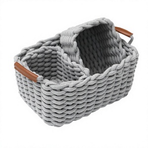 Rattan Plant Fiber <b>Basket</b> <b>Tray</b> for Gifts Empty Bread Online Customized Toys Gift Grey Multi-Function Movable - Product Image 4