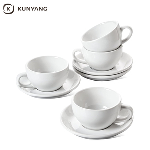 Tasse en céramique moderne nordique glaçure brillante de haute qualité avec soucoupe thé et expresso café lait tasses en céramique - Product Image 1