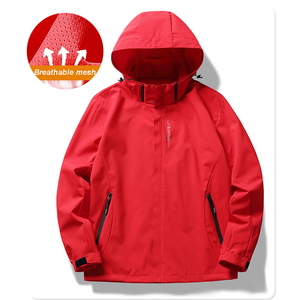 Vente en gros <span class=keywords><strong>Veste</strong></span> coupe-vent à capuche avec logo personnalisé pour hommes, coupe-vent et imperméable pour le camping en plein air, la randonnée et les aventures en <span class=keywords><strong>montagne</strong></span> - Product Image 3