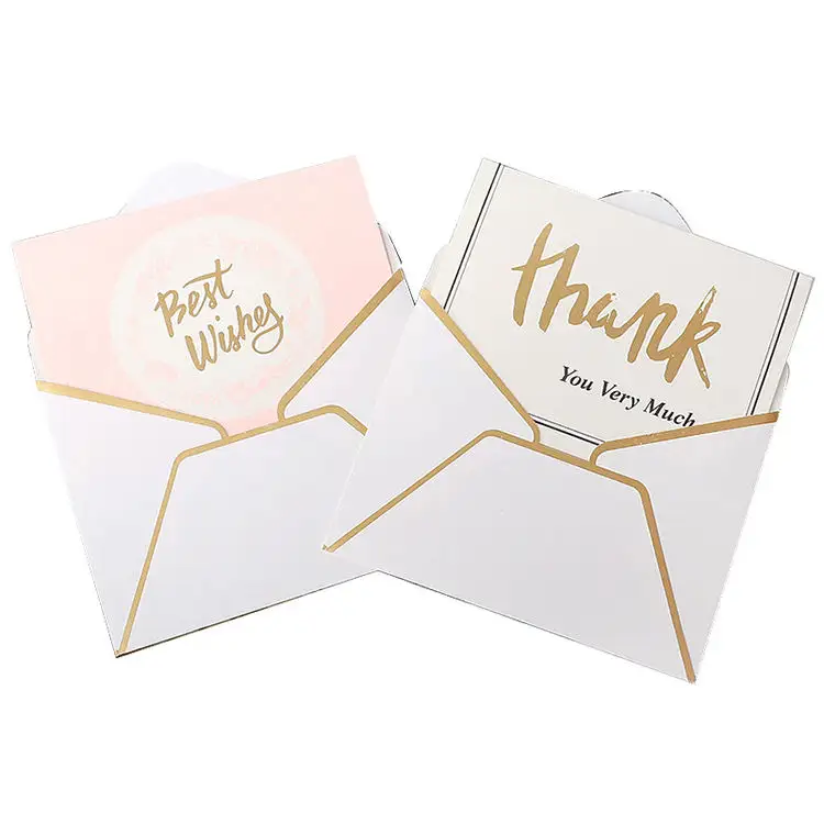 Spot Creative Greeting Card with Simple Birthday Wishes, bronzed Christmas Flowers, and Personalizable Message Cards