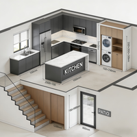Services professionnels de conception d'architecture de maison à deux étages de style africain, plan de maison moderne avec garage et aménagement d'atelier