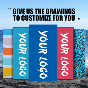 Serviette de plage personnalisée en microfibre à séchage rapide, anti-sable, imprimée numériquement avec logo, idéale pour l'été et les voyages – Échantillon gratuit en gros - Product Image 2