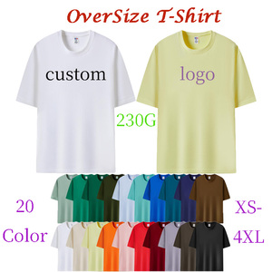 เสื้อยืดคุณภาพสูง ผ้าฝ้าย 100% หนัก 230 กรัม เนื้อผ้าหรูหรา สวมใส่ได้ทั้งชายและหญิง สกรีนโลโก้ได้ตามต้องการ ทรงหลวม เสื้อยืดโอเวอร์ไซส์ เสื้อยืดผู้ชาย - Product Image 1