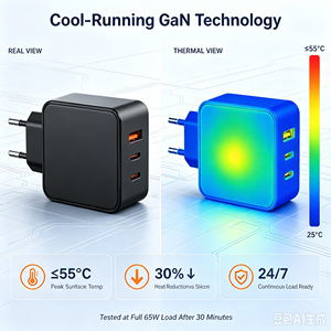 <span class=keywords><strong>Chargeur</strong></span> rapide rétractable 3 en 1 65W 70W GaN, <span class=keywords><strong>chargeur</strong></span> PD 3 ports, adaptateur de voyage <span class=keywords><strong>portable</strong></span> pour iPhone <span class=keywords><strong>Samsung</strong></span> Android - Product Image 3