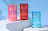 Flacon de parfum rotatif transparent multicolore de 50 ml avec logo personnalisé pour stick hydratant pré-crème solide