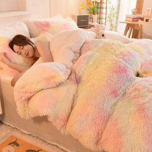 Sang Trọng <span class=keywords><strong>Polyester</strong></span> 4Pcs <span class=keywords><strong>Leopard</strong></span> Tấm Ga Trải Giường Đặt Comforter Bìa Quilt Đầy Màu Sắc Trải Giường Phẳng Tấm Bộ Đồ Giường Đặt Cho Mùa Đông - Product Image 2