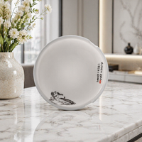 Plat de service rond en mélamine blanche, 8.2 pouces, style chinois, livraison gratuite
