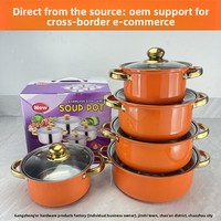 Lot de 10 casseroles et poêles en acier inoxydable avec couvercles en verre, intérieur non revêtu, ustensiles de cuisson multifonctionnels pour gaz et électrique – Vente en gros