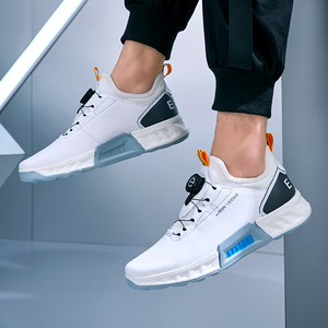 <span class=keywords><strong>Scarpe</strong></span> <span class=keywords><strong>da</strong></span> <span class=keywords><strong>Golf</strong></span> sportive Casual <span class=keywords><strong>da</strong></span> <span class=keywords><strong>uomo</strong></span> in vera pelle antiscivolo con chiusura a lacci sportiva leggera morbida TPU Logo stampato in 3D - Product Image 4