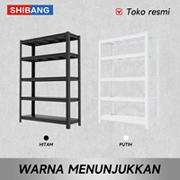 Rak Baja 5 Lapis Tanpa Baut, Unit Rak Adjustable, Stok Lokal Jakarta, Kapasitas Beban 200KG untuk Gudang