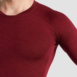 Chemises pour hommes écologiques, dernier design, vêtements de sport pour la gym, t-shirt à manches longues, vêtements décontractés pour hommes, t-shirt slim fit pour hommes, prix abordable - Product Image 6