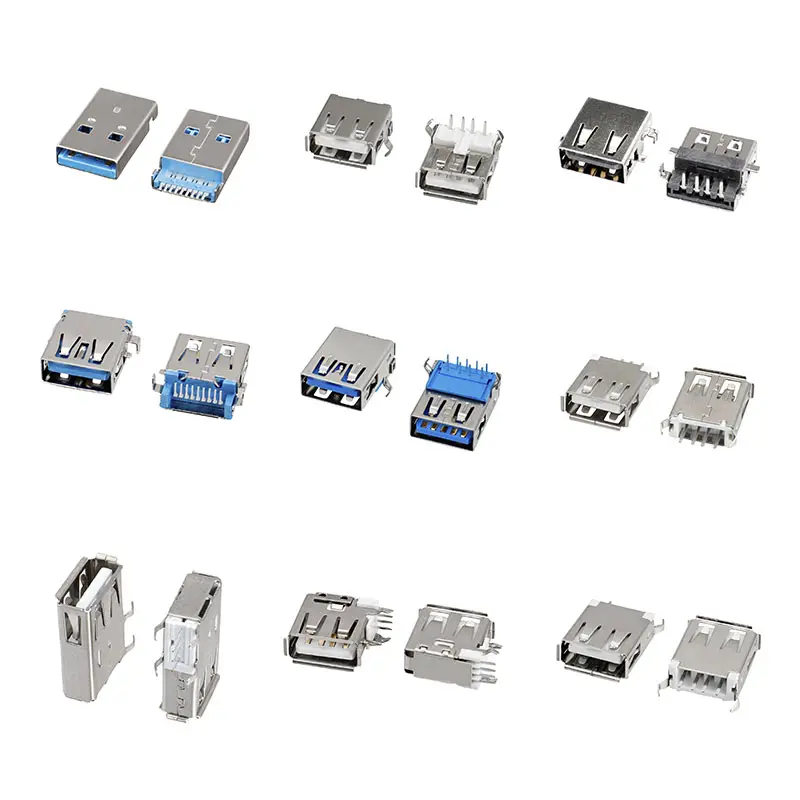 180 Degree Vertical Mount Female USB 3.0 3.1 Type C Type A Receptacle Connector USB Connector Type A Female