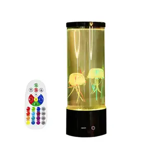 Custom Lava Lamp BT Speaker White Noise LED Jellyfish Aquarium Lamp 7 Colors Changing with 4 Light Mode Mood Night Light
