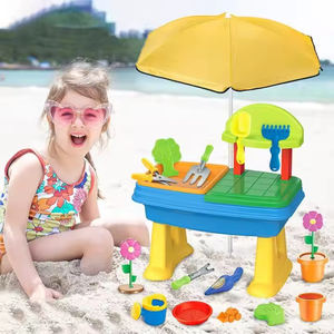 Table d'été 2 en 1 pour enfants, pour les activités de plage et de <span class=keywords><strong>sable</strong></span>, <span class=keywords><strong>bac</strong></span> à <span class=keywords><strong>sable</strong></span> en plastique avec parasol, table à <span class=keywords><strong>eau</strong></span> et à <span class=keywords><strong>sable</strong></span> - Product Image 2